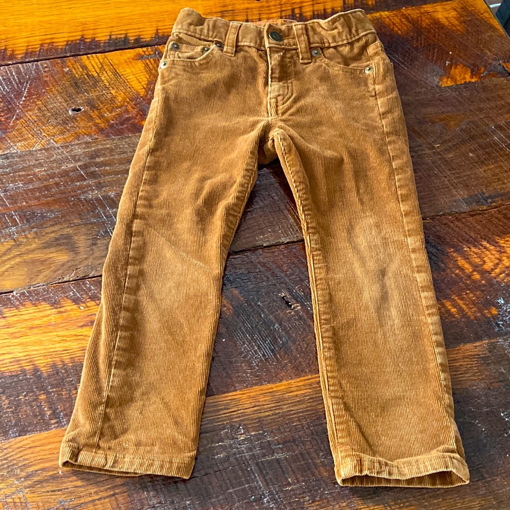 Boys 3T crewcuts cords, Brown